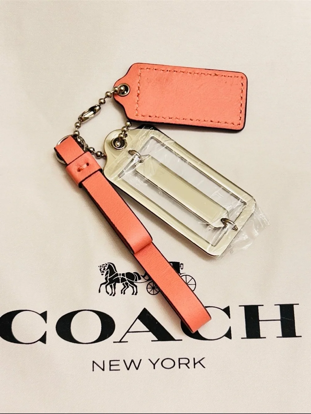 Coach Signature Tag Keychain/ Bag Charm/ Zipper Pull